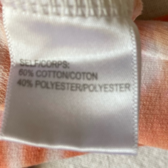 Jane and Delancey Orange/White Tie Dye Crew Neck long sleeve Sweatshirt. Sz L - Picture 12 of 15